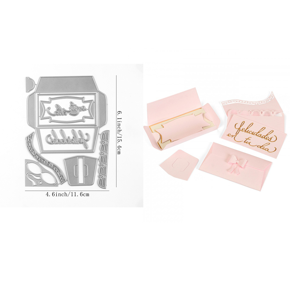 Nuevas etiquetas de carteles envolventes, troqueles de corte de Metal para álbum de recortes DIY, decoración artesanal, plantilla de tarjeta de papel, tarjeta de artesanal: Verde militar