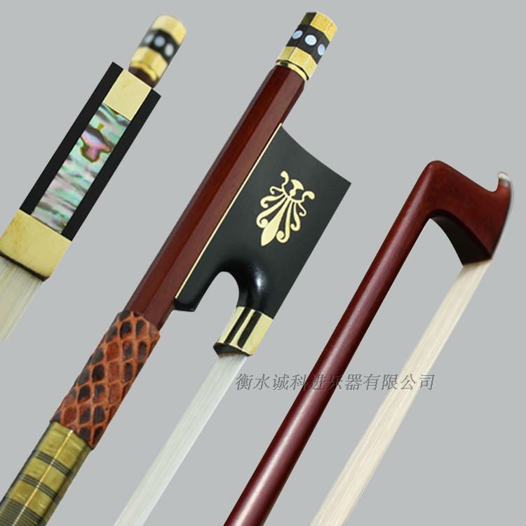 Top Grade Golden Braided Carbon Fiber 4/4 Violin Bow Best Balance AAA Mongolia Black/White Horse Hair Bow