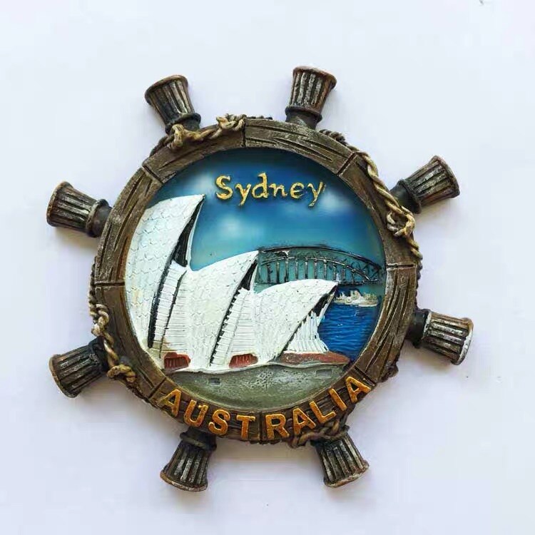 Kylskåp magnet magnetisk harts medelhavsvind fyr sjöman kapten kryssningsfartyg souvenirer kylskåp dekoration