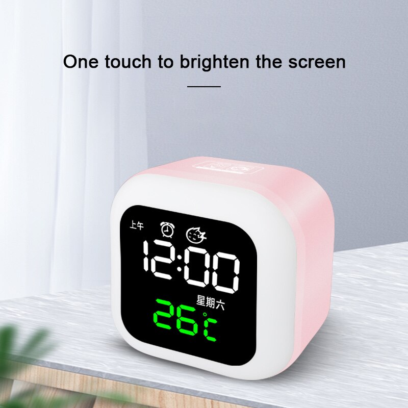 TIMESS Kids Alarm Clock Cute Digital Alarm Clock Kids Bedside Clock Kids Sleep Trainer Wake Up Night Light Electronics