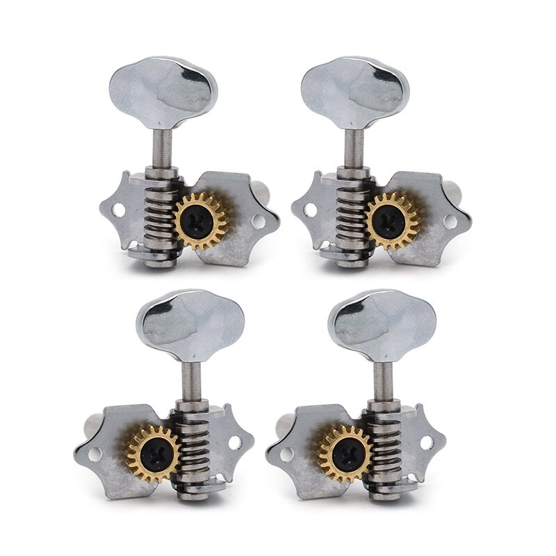 18:1 Open Gear UK Guitar Locking String Tuners Tuning Pegs Machine Head Middle Hole for Classical Guitar Ukulele Chrome: 2R2L