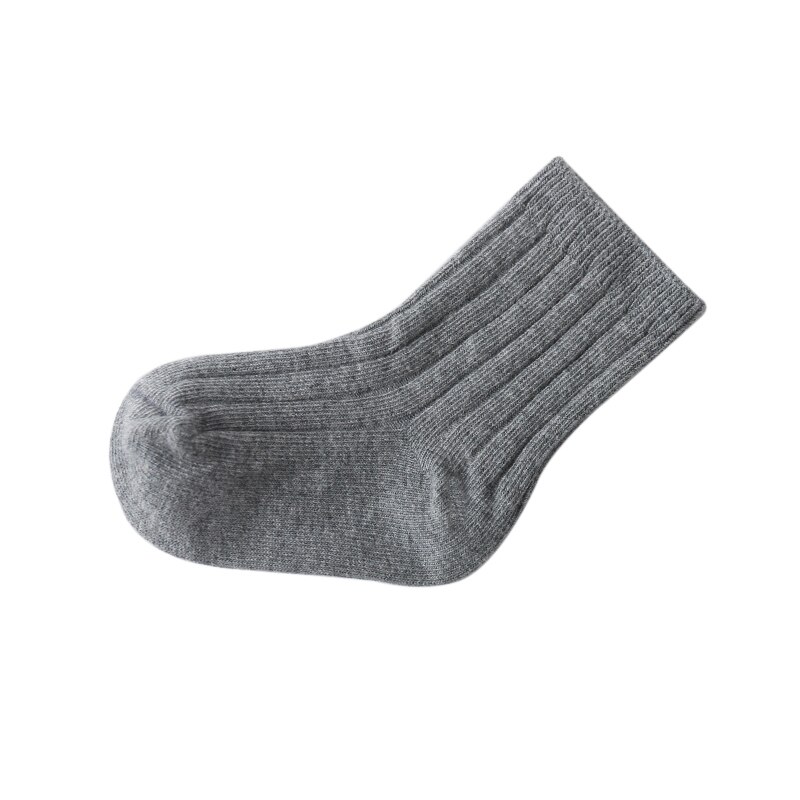 Enfant en bas âge filles chaussettes enfant en bas âge bébé solide cheville chaussettes enfants plancher chaussette pour enfants 0-5T: H / L