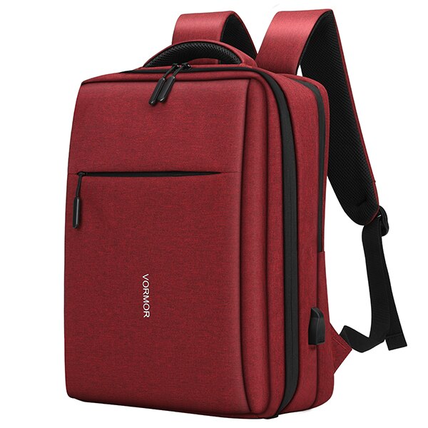 Mannen Rugzakken Mode Multifunctionele Usb Opladen 14 15 Inch Mannelijke Laptop Rugzakken Anti-Diefstal Schooltas Voor Mannen: Rood