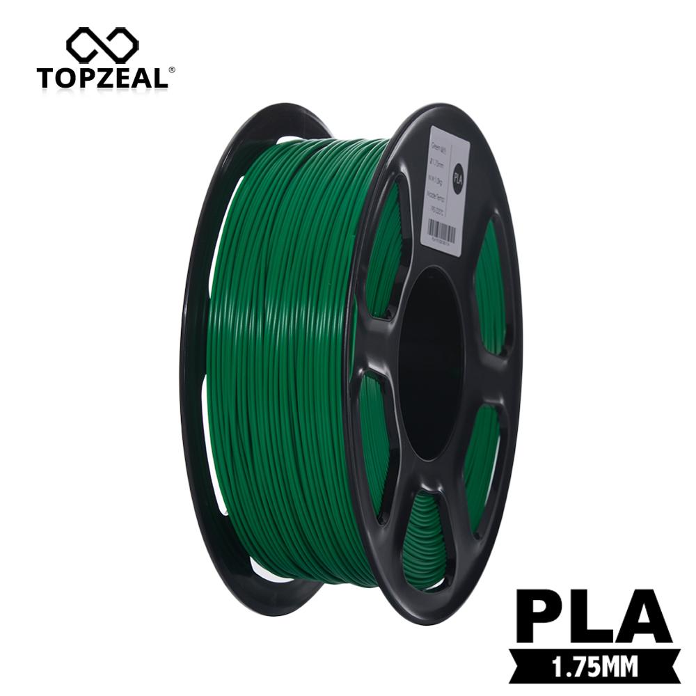 TOPZEAL PLA Groene Kleur 3D Filament Plastic PLA Filament 1KG 1.75mm 3D Afdrukken Materialen Plastic voor 3D Printer