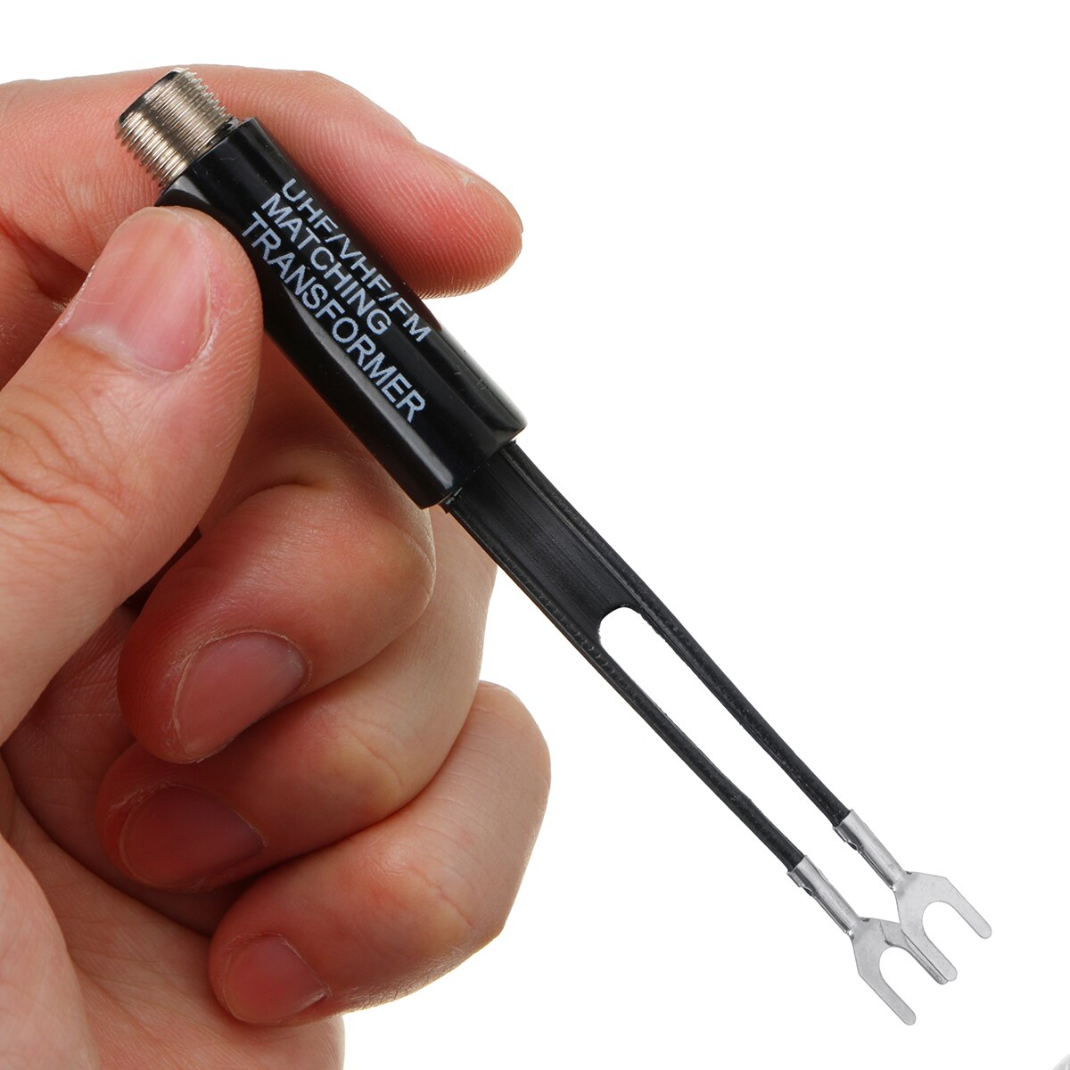 Adaptateur d&#39;antenne TV UHF VHF FM 75-300 Ohm, transformateur, câble Coaxial pour télévision