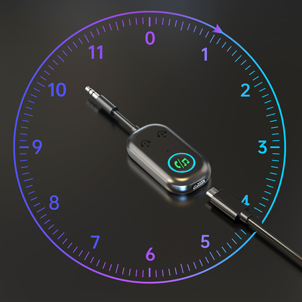 Bluetooth 5.3 hifi stereo bilstereo mottagare sändare 3.5mm aux trådlös ljudadapter med hd-mikrofon för bilmonteringssats högtalare pc tv