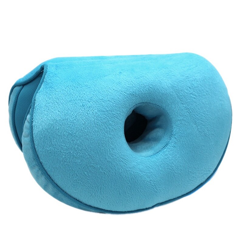 Comfortable Multi-function Sofa Chair Cushion Office Nap Pillow Car Seat Beautiful Hip Cushions Memory Foam Fold Pillows: Blauw