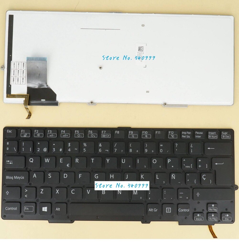 Nieuw Voor Sony Vaio SVS13 SVS13A Toetsenbord Spaanse Teclado Backlit Met Palmrest Touchpad