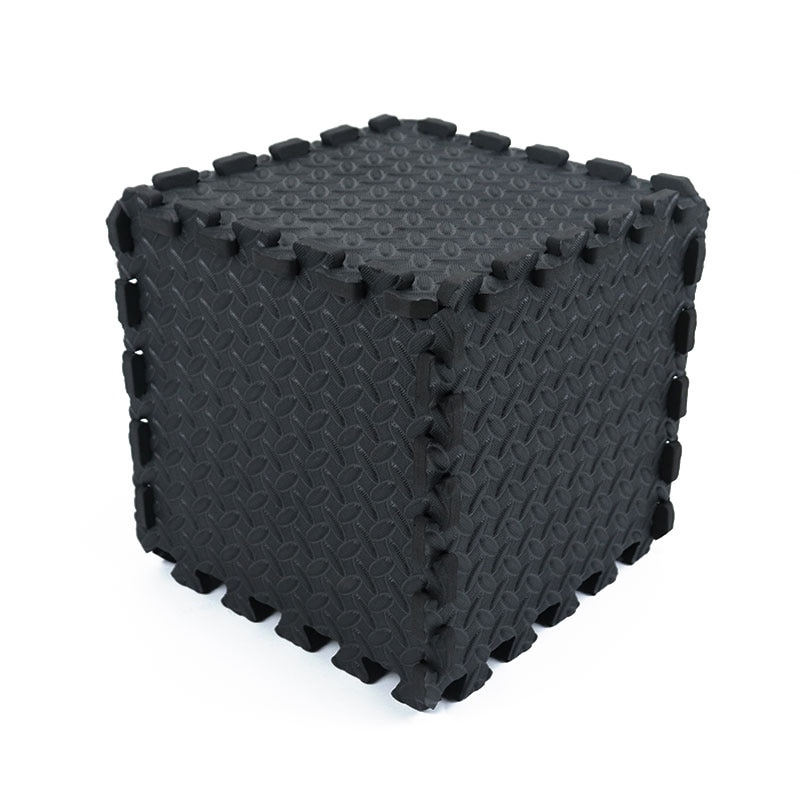 12 stk 30*30cm sportsbeskyttelse gym gulv eva leaf grain skridsikker splejsning gulvmåtte tykkere stødskum fitness yoga gummimåtter