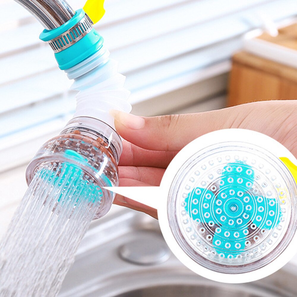 360 Adjustable Flexible Kitchen Faucet Tap Splash-Proof Water Filter Rotating Faucet Nozzle Tool Water Saving Sprayer Filter