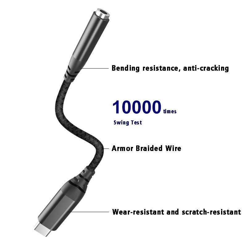 Realtek ALC5686 USB Type C to 3.5mm DAC Headphone Amp 16-32Ohm Output SNR 125 dB PCM 32bit 384KHz for MacBook Android Windows 10