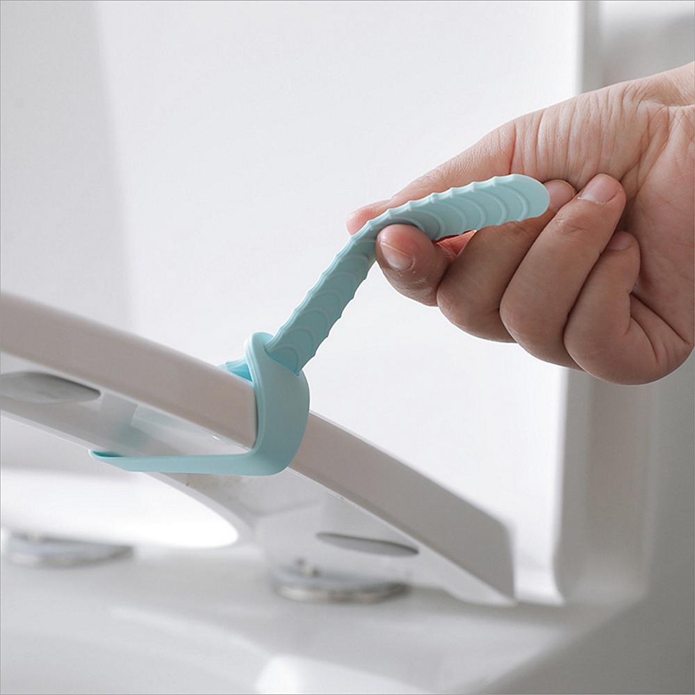 Opvouwbare Siliconen Sanitaire Seat Cover Lifting Apparaat Toilet Seat Cover Lifter Draagbare 1 Pc Wc Closestool Seat Handvat