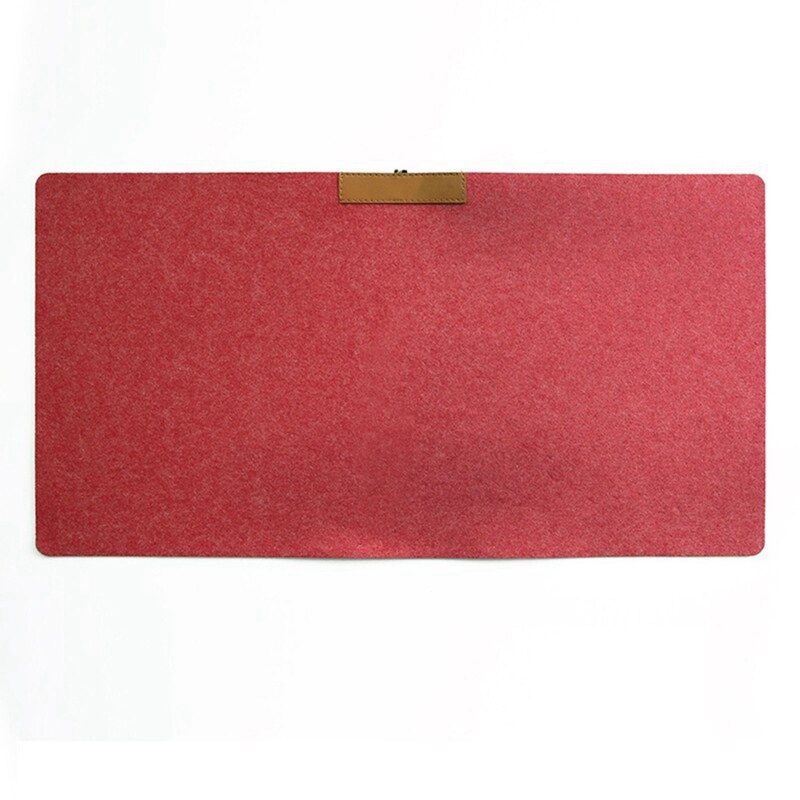 Desk Organizer Computer Desk Mat Non-slip Wool Felt Laptop Cushion Desk Mat Table Keyboard Mouse Pad Office Desk Accessories: Red