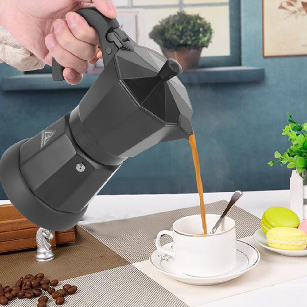 300ml Plug-In Coffee Appliance Coffee Pot Espresso Machine Portable Aluminum Electric Mocha Pot