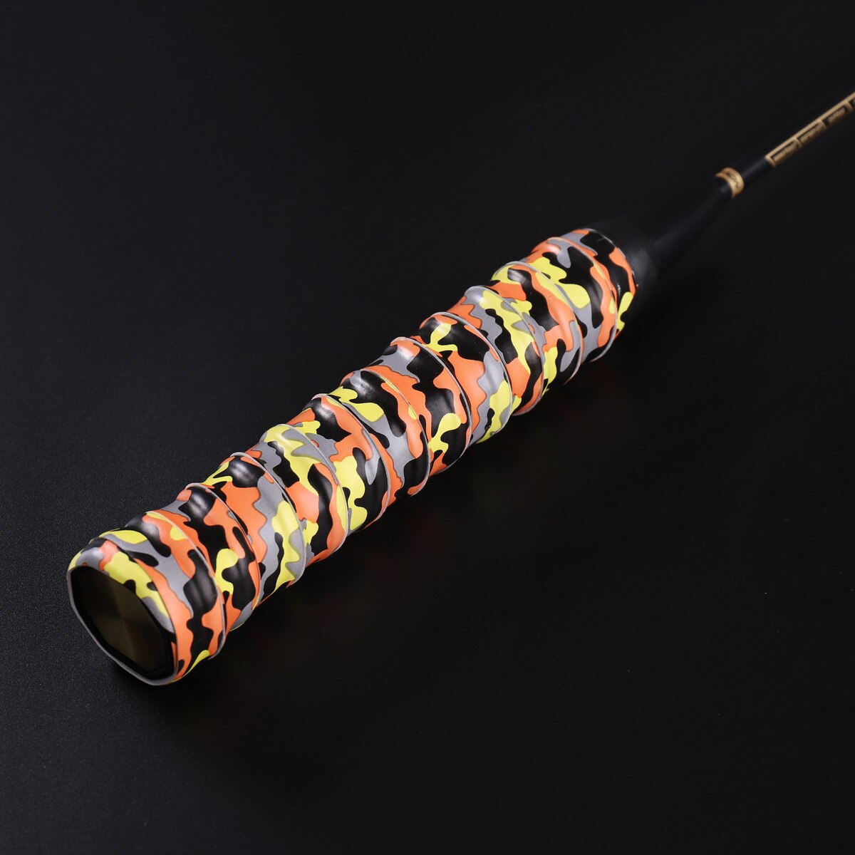 Cinta de agarre de tejido de camuflaje, cinta antideslizante de amortiguación del sudor, raqueta gruesa, cintas de caña de pescar shou bing pi: Camouflage Orange