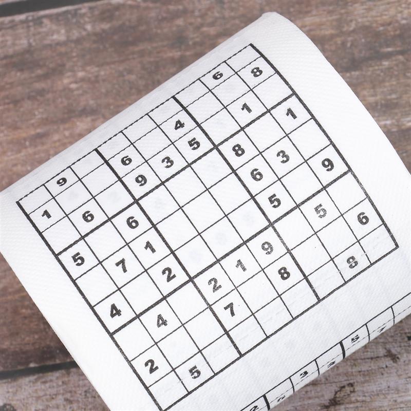 Rollo de papel higiénico de 2 uds. De Sudoku para uso en el hogar