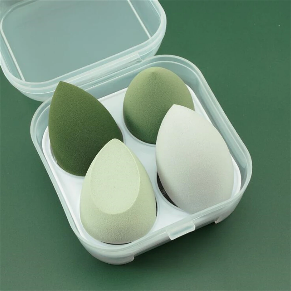 Esponja de maquillaje para mujer, licuadora, huevo de belleza, esponja cosmética, esponjas suaves para base en polvo, accesorios de maquillaje, herramientas de belleza, 4/8 Uds.: Nude