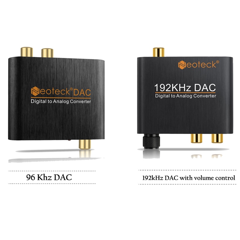 Neoteck Dac Audio Converter Coax Optical Naar Rca 2.1CH Toslink Naar Analoog Audio Converter Rca Met Volumeregeling Voor Amp