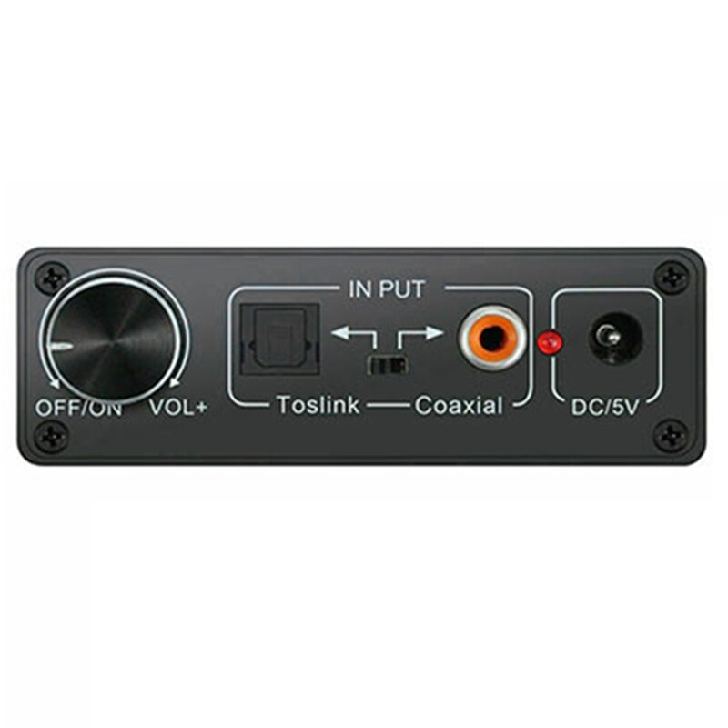 -DC 5V Power DAC Optical Coaxial Bi-Directional Switch RCA 3.5mm Jack Digital to Analog Audio Adapter Converter