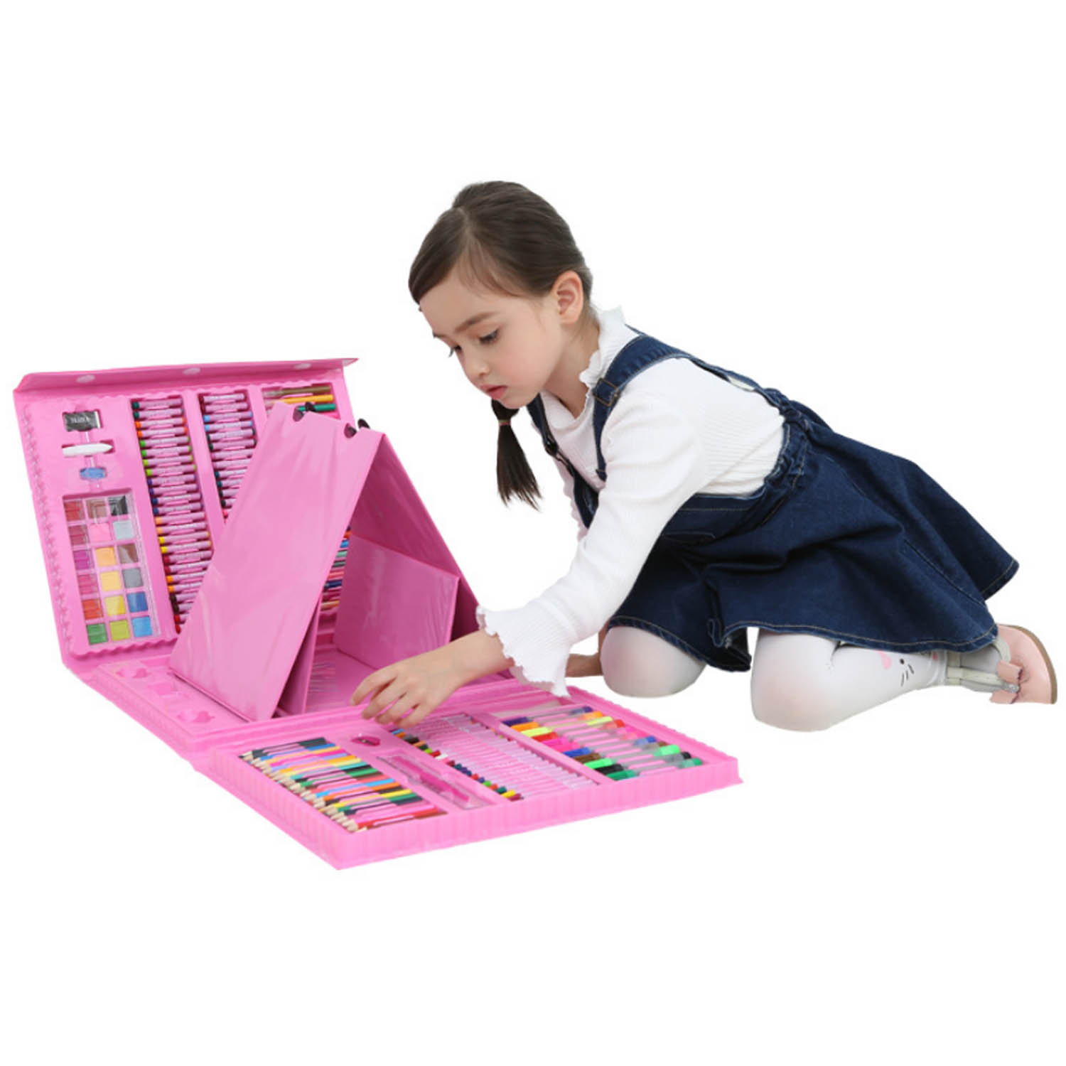 176 Pcs Kinderen Schilderen Set Kleurpotlood Kit Krijt Marker Pen Brush Drawing Gereedschap Set Kleuterschool Benodigdheden Kids