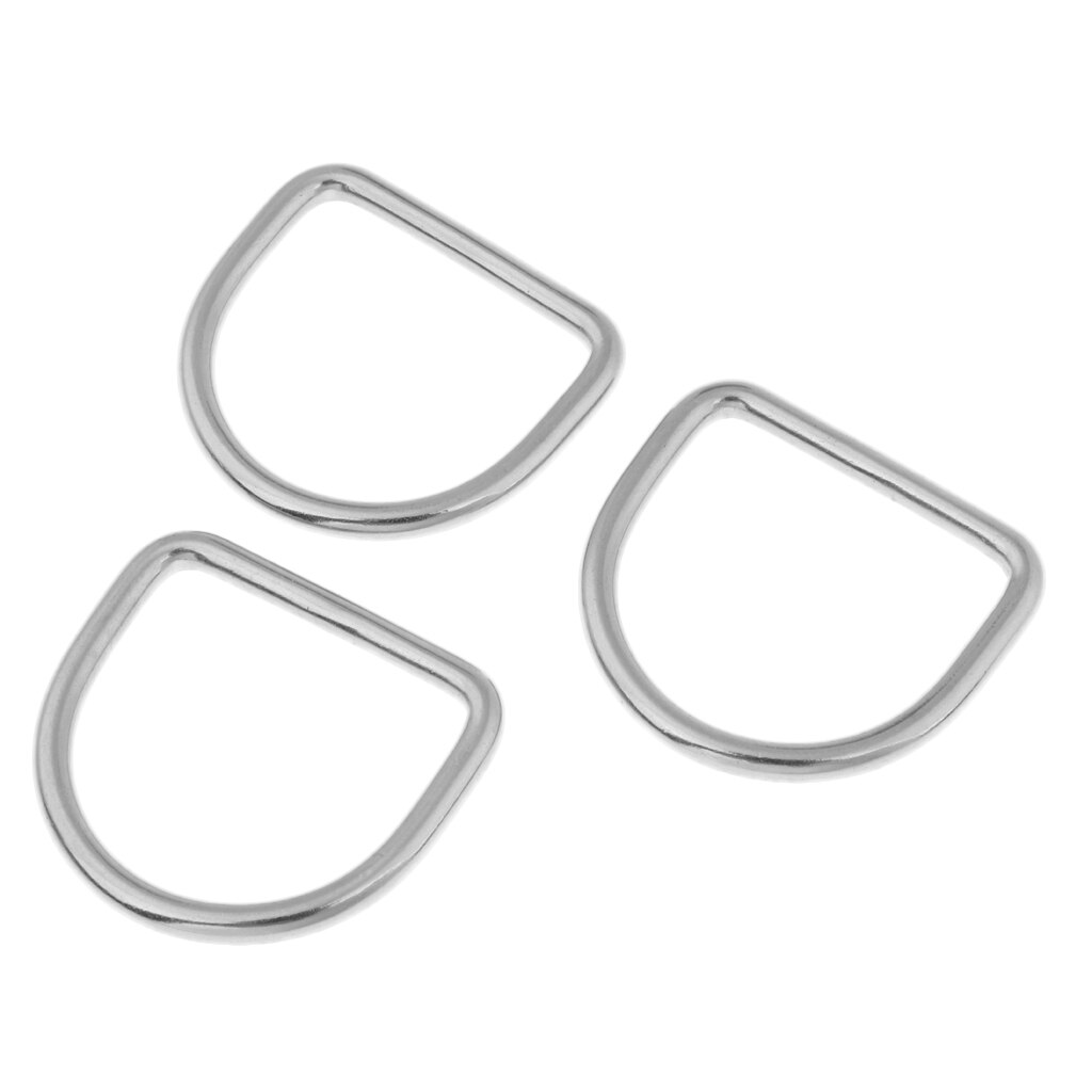 3Pcs/set Heavy Duty Scuba Diving Bent D Ring for Weight Belt Webbing Harness