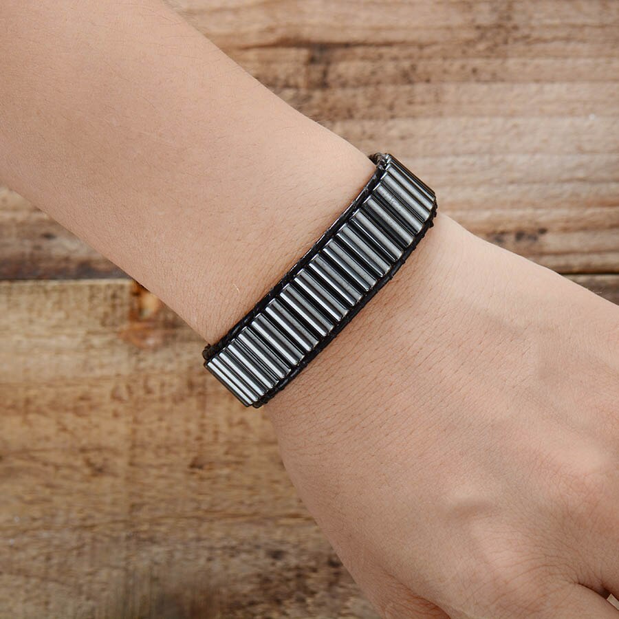 Rock Punk Bracelets Black Men Leather Wrap Bracelet Women Couples Bracelet Bestfriend