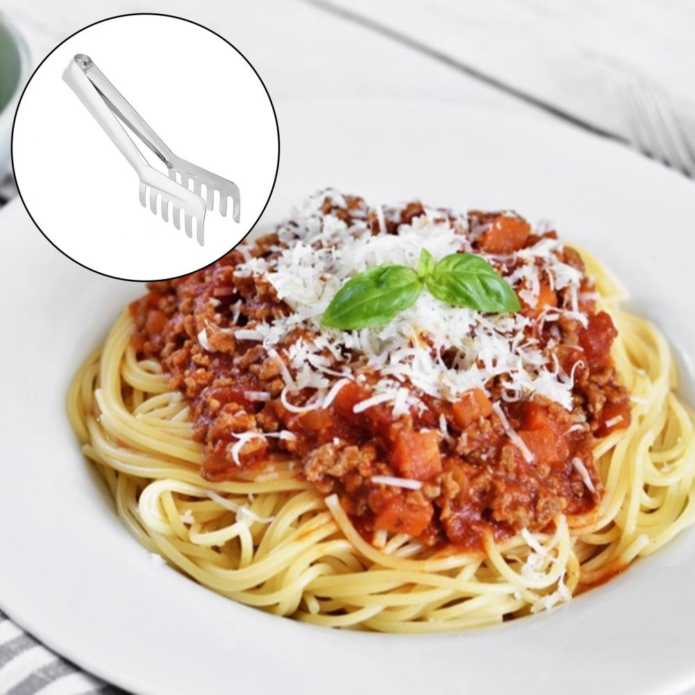 Food tong Eco-friendly Rust-proof Stainless Steel Spaghetti Holder Clamp Supplies Cooking Noodle Clip Kitchen Accessories