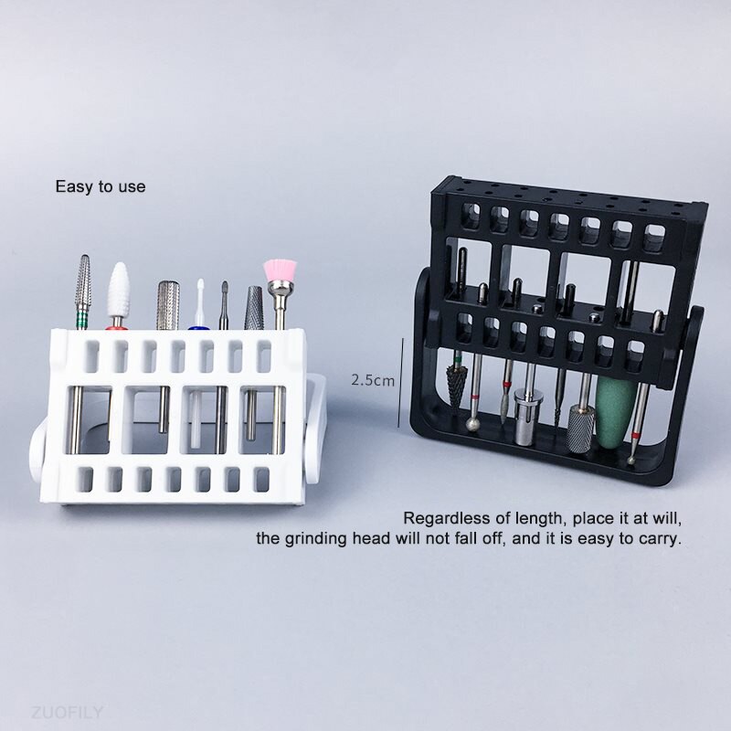 Nagel Bohrer Bits Halfter Stehen Anzeige 16 Löcher Nagel Schleifen Werkzeug Zeigt Einstellbare Organizer Container Manikübetreffend Bohrer Zubehör