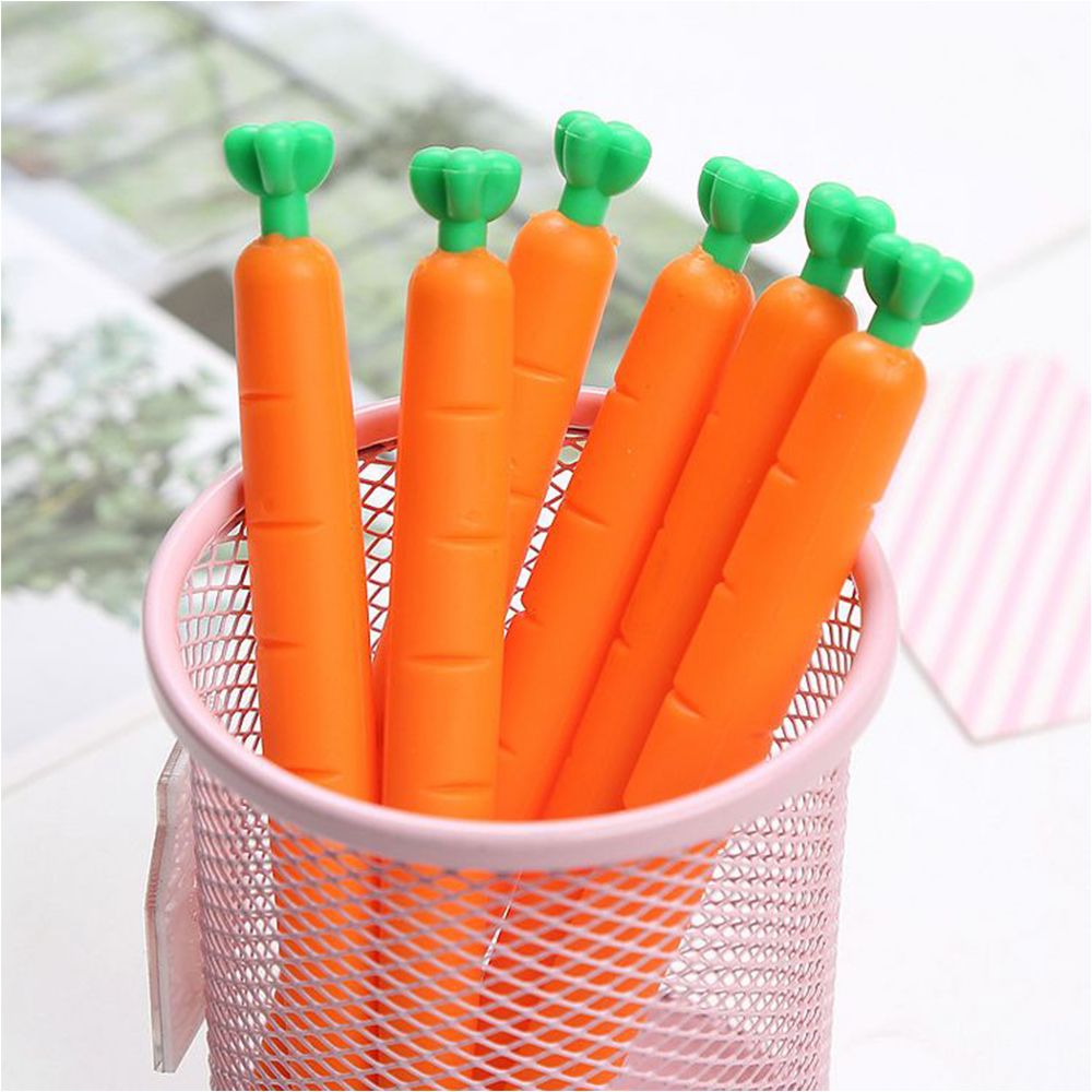 1 PC Carrot Cactus Corn Mechanical Pencil 0.5/0.7mm Mechanical Pencil Cartoon Cute Soft Gel Pen Press Pen Writing Tools