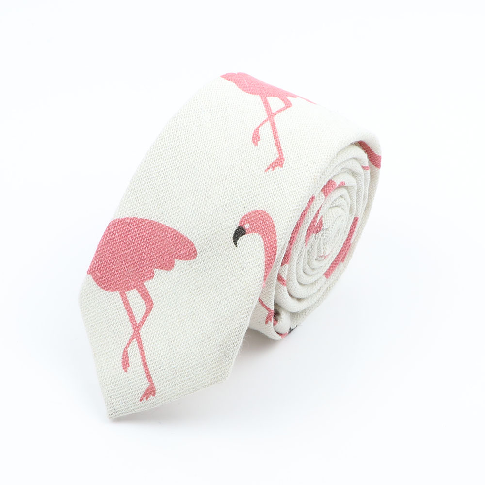 Nouveauté dessin animé lin cravate pour hommes mignon chat ours polaire vagues motif maigre cravate pour hommes femmes décontracté fête mince cravate: Turquoise