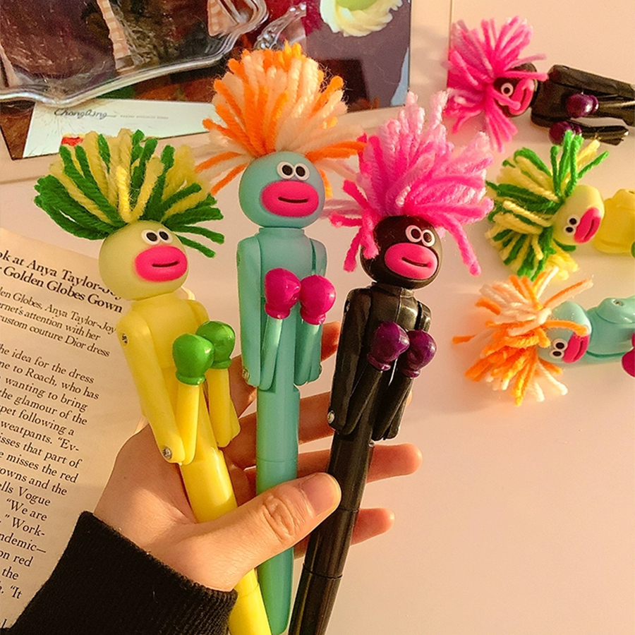Kugelschreiber, lustiger Stift, Unterschrift Kuli 1.0, niedlicher Charakter-Puppenstift, Boxstift, Schreibstift, glattes Schreiben