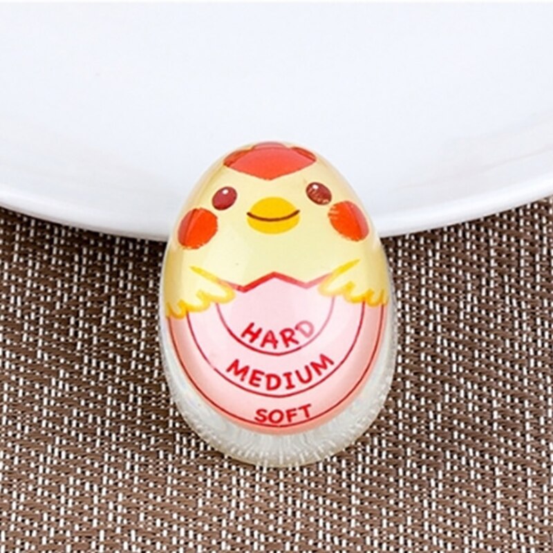 1pcs Egg Perfect Color Changing Timer Yummy Soft Hard Boiled Eggs Cooking Kitchen Eco-Friendly Resin Egg Timer Red timer tools: Pink