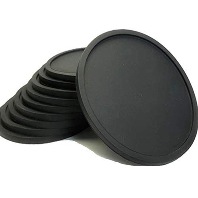 Lot de 10 sous-verres pour boissons, Protection contre les déversements pour Table en bois, Surface en pierre de marbre, sous-verres durables et antidérapants en Silicone: Default Title