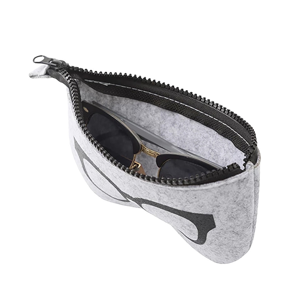 dla obu płci filcowe etui na okulary torba słońce etui na okulary skrzynka portieves miękki zamek Soleil Lunettes De Soleil ochraniacz etui na okulary przeciwsłoneczne # w5