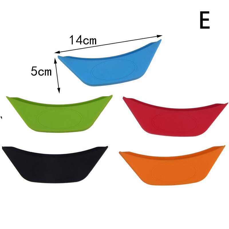 Soporte de silicona con mango para ollas, piezas de utensilios de cocina, sartenes de hierro fundido, cubierta de agarre, 1 unidad: E
