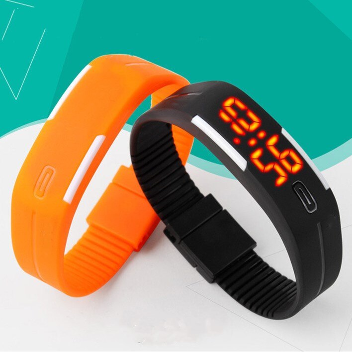Charmant Horloges Unisex Trendy Vrouwen Siliconen Snoep Kleur Led Sport Armband Touch Digitale Horloge Voor Kinderen