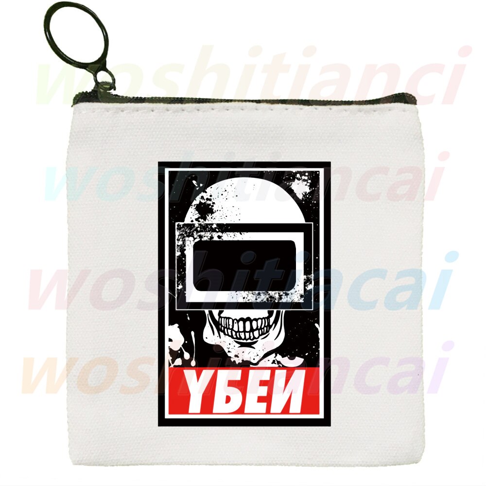 Escape From Tarkov Game Canvas Coin Purse Coin Purse Collection Canvas Bag Small Wallet Zipper Key Bag Hand: O