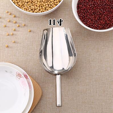 8-11 Inch Stainless Steel Ice Scraper Food Buffet Candy Bar Ice Scoops Shovel Utensils: 11 inch