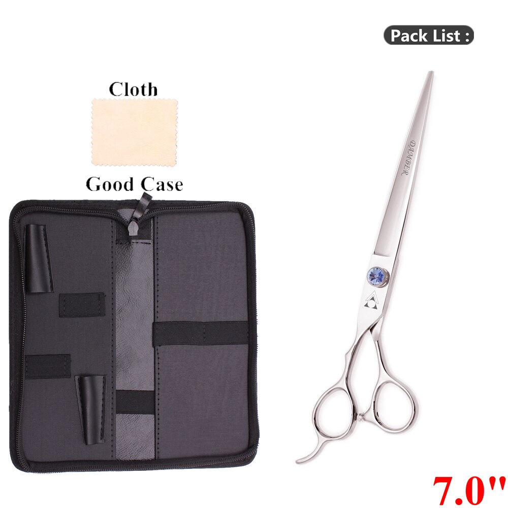 7.0 7.5 Hair Scissors Left Handed Hair Cutting Shears Dog Scissors 440C Hairdressing Pet Grooming Scissors 8003#: 8003 Yin Ping 7.0 Y