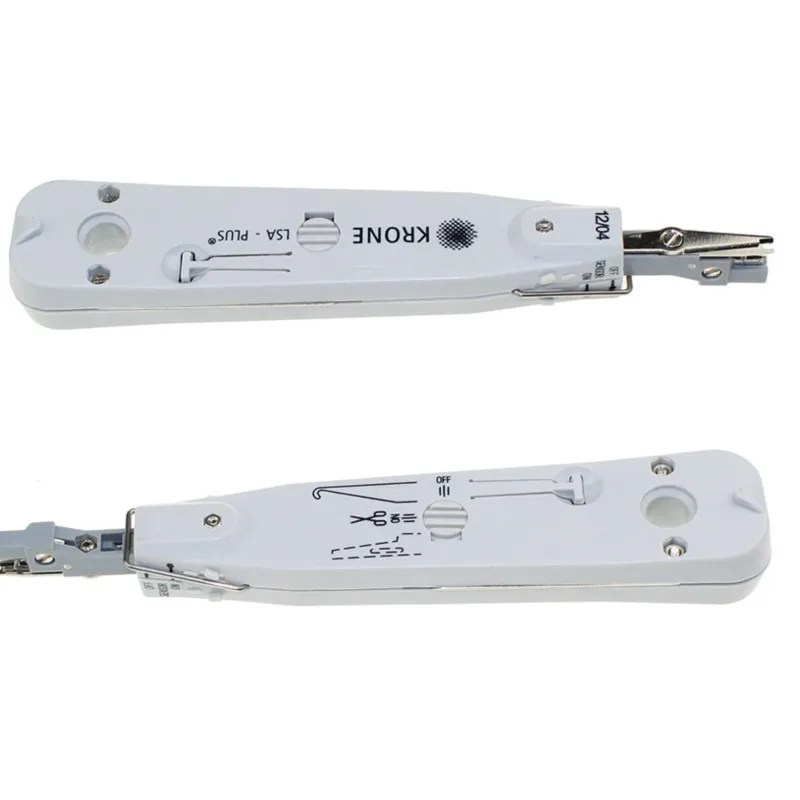 Silver KRONE LSA-Plus Punch Down Tool Kit with Sensor for Telecom Phone RJ11 Wire Ethernet Network Cat5 RJ45 Cable