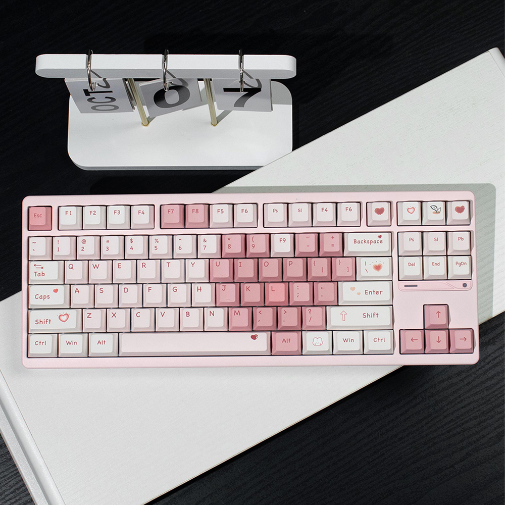 Liebe Herz Tastenkappen, niedliche Tastenkappen, Kirschprofil, Farbsublimation, PBT-Tastenkappen für MX Schalter, mechanisches Tastatur-einstellen