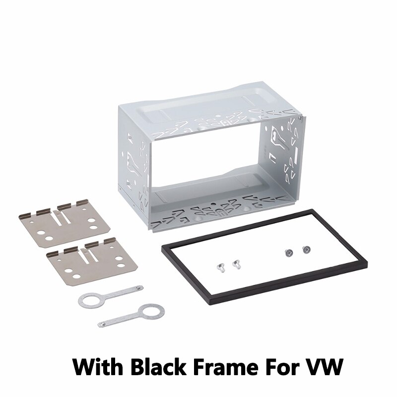Universal 2 din radio montering rammekoffert dobbel din bil  mp3 spiller hovedenhet installasjonsramme dvd spiller fascias veske for vw: 2 din for vw