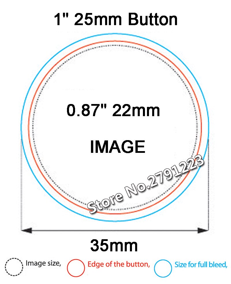 Hand Held Manual Round 25mm 1" (Actual Cutting Size 35MM) Paper Graphic Punch Die Cutter for Pro Button Maker
