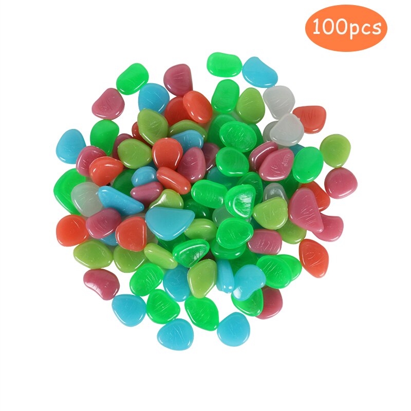 25/50 stücke Leucht Kiesel Felsen Garten Gang Dekorative Stein Glow In The Dark Felsen Für Fisch Tank Hause Garten Dekorationen