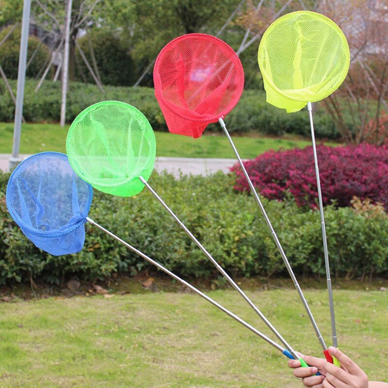1Pc Kids Anti Slip Grip Perfect Telescopische Netto Uitschuifbare 34 Inches Voor Catching Bugs Insect Kleurrijke Vissen Speelgoed