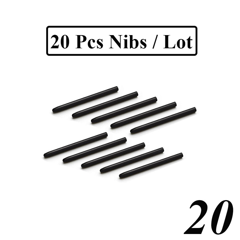 Caneta substituível padrão preto universal nibs caneta caneta stylus ponta para wacom caneta intuos caneta de bambu: 20 Pcs Per Lot