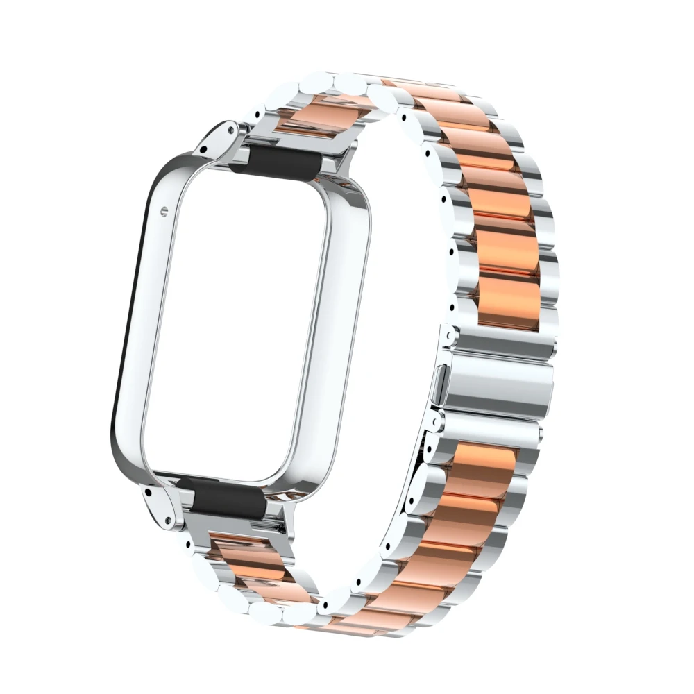 Metal Strap for Xiaomi Mi Band 8 7 Pro WirstBand Stainless steel Bracelet Watchband Smart Miband 7 8 Pro Protective Cover correa: XXL / 橄榄绿