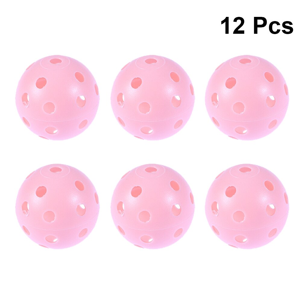 6PCS Plastic Balls Sets for Indoor and Outdoor Courts (Orange): Pink12pcs