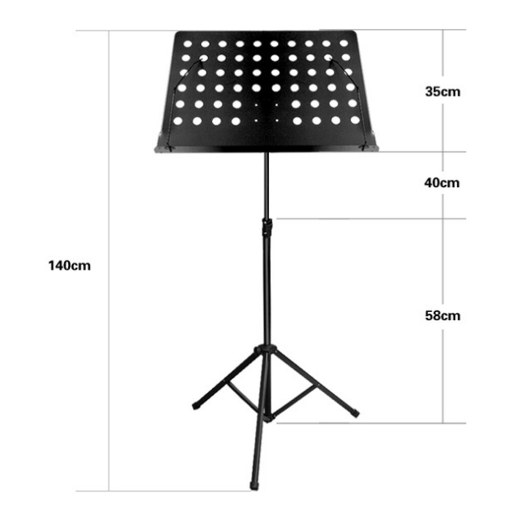 Heavy Duty Orchestral Conductor Sheet Music Stand Holder w/ Stable Tripod Foldable Instrument Books Stands Tabletop Desktop