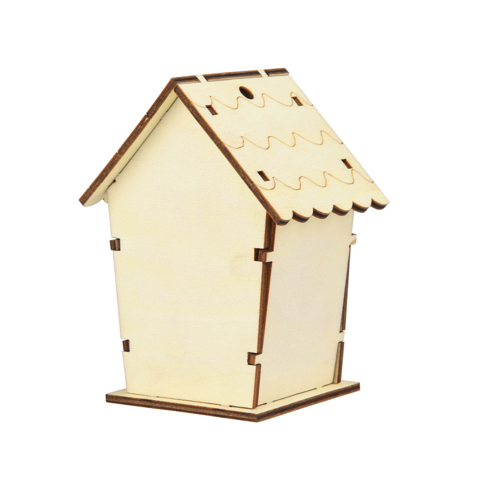Portable Pet Birds DIY Nest House Outdoor Yard Gardening Handmade Bird House Wooden Box Home Decoration Supplies